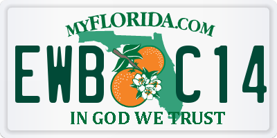 FL license plate EWBC14