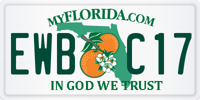 FL license plate EWBC17
