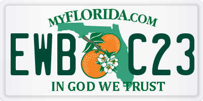 FL license plate EWBC23
