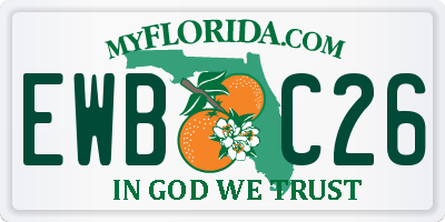 FL license plate EWBC26