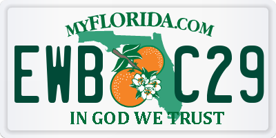 FL license plate EWBC29