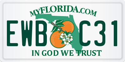 FL license plate EWBC31