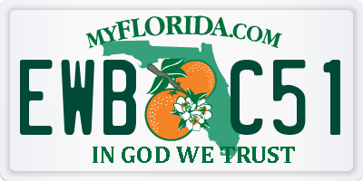 FL license plate EWBC51