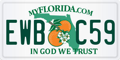 FL license plate EWBC59