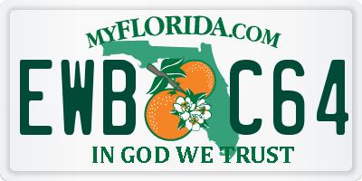 FL license plate EWBC64