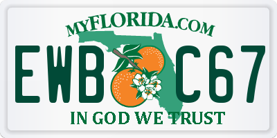 FL license plate EWBC67