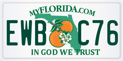 FL license plate EWBC76