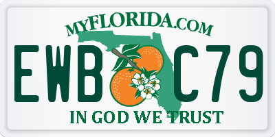 FL license plate EWBC79