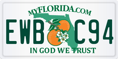 FL license plate EWBC94