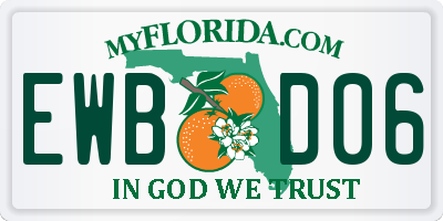 FL license plate EWBD06