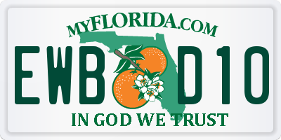 FL license plate EWBD10