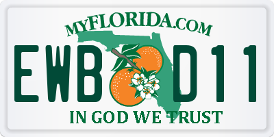 FL license plate EWBD11