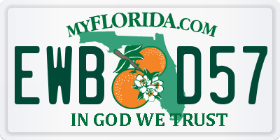 FL license plate EWBD57
