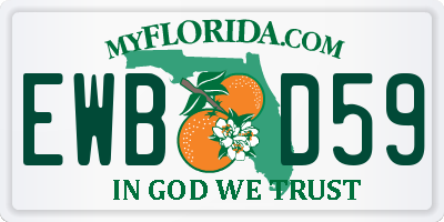 FL license plate EWBD59