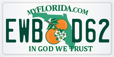 FL license plate EWBD62