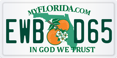 FL license plate EWBD65