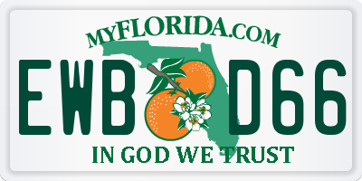 FL license plate EWBD66