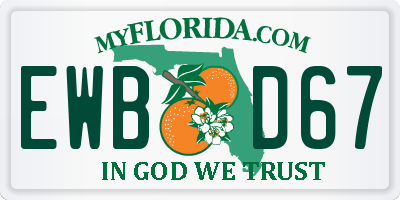 FL license plate EWBD67