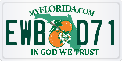 FL license plate EWBD71