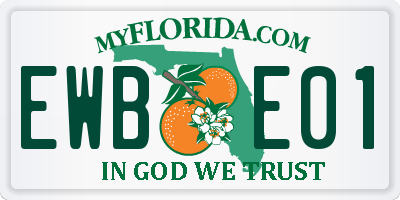 FL license plate EWBE01
