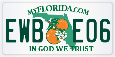 FL license plate EWBE06