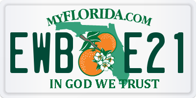 FL license plate EWBE21