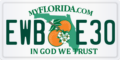 FL license plate EWBE30