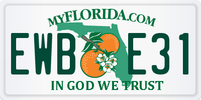 FL license plate EWBE31