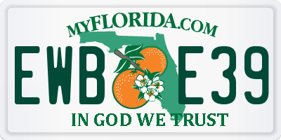 FL license plate EWBE39