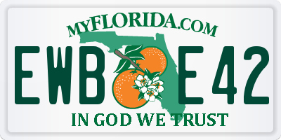 FL license plate EWBE42