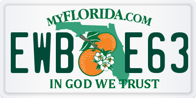 FL license plate EWBE63
