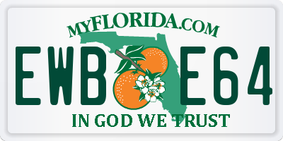 FL license plate EWBE64