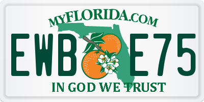 FL license plate EWBE75