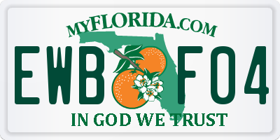 FL license plate EWBF04
