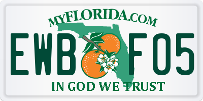 FL license plate EWBF05