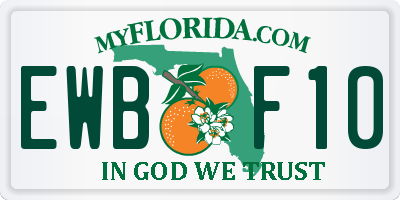 FL license plate EWBF10