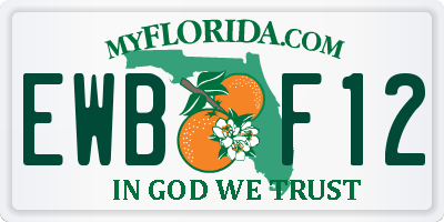 FL license plate EWBF12