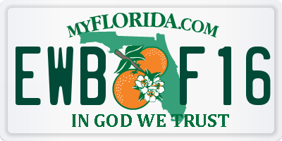 FL license plate EWBF16