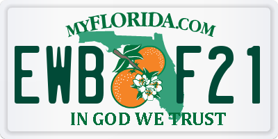 FL license plate EWBF21