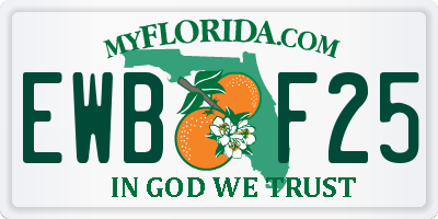 FL license plate EWBF25