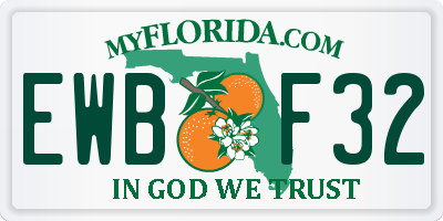 FL license plate EWBF32