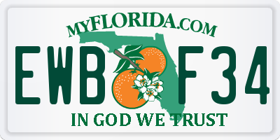 FL license plate EWBF34