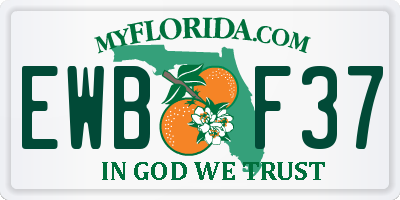 FL license plate EWBF37
