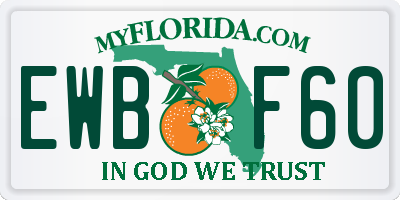 FL license plate EWBF60