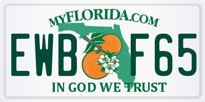 FL license plate EWBF65