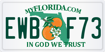 FL license plate EWBF73