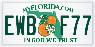 FL license plate EWBF77