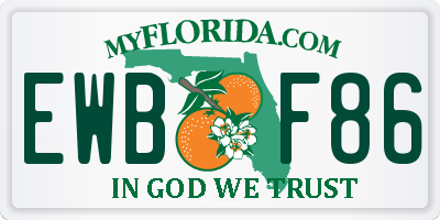 FL license plate EWBF86