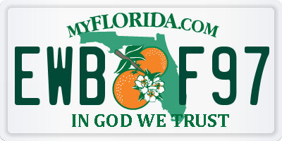 FL license plate EWBF97