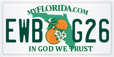 FL license plate EWBG26